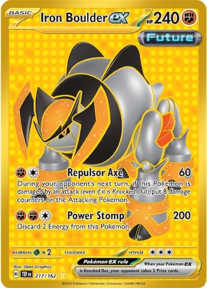 Iron Boulder ex - [  217/162 ] - Hyper Rare - Pokemon SV05 Temporal Forces