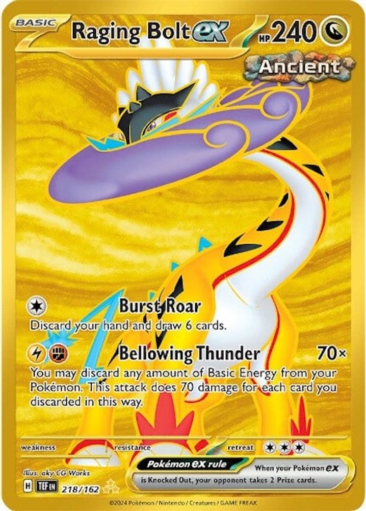 Raging Bolt ex - [  218/162 ] - Hyper Rare - Pokemon SV05 Temporal Forces