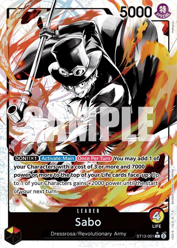 ALTERNATE ART PARALLEL Sabo - ST13-001 - Starter Deck 13: Three Brothers