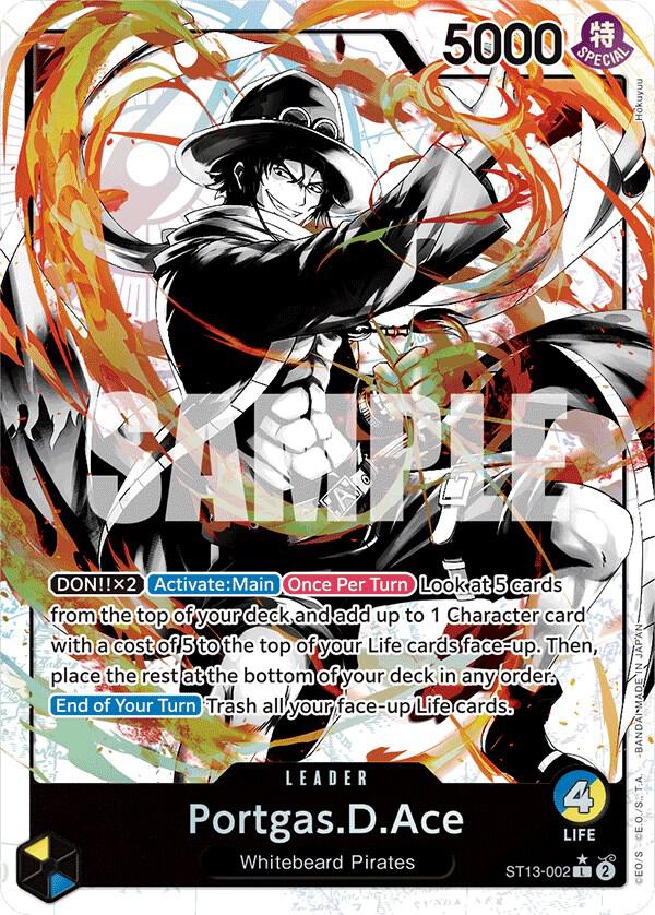 ALTERNATE ART PARALLEL Portgas.D.Ace - ST13-002 - Starter Deck 13: Three Brothers