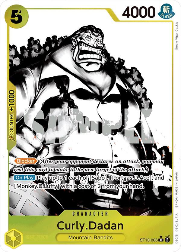 ALTERNATE ART PARALLEL Curly.Dadan - ST13-006 - Starter Deck 13: Three Brothers