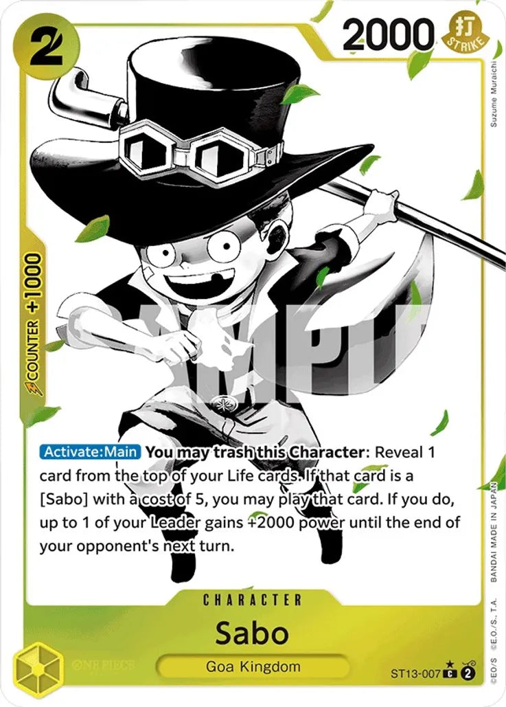 ALTERNATE ART PARALLEL Sabo - ST13-007 - Starter Deck 13: Three Brothers
