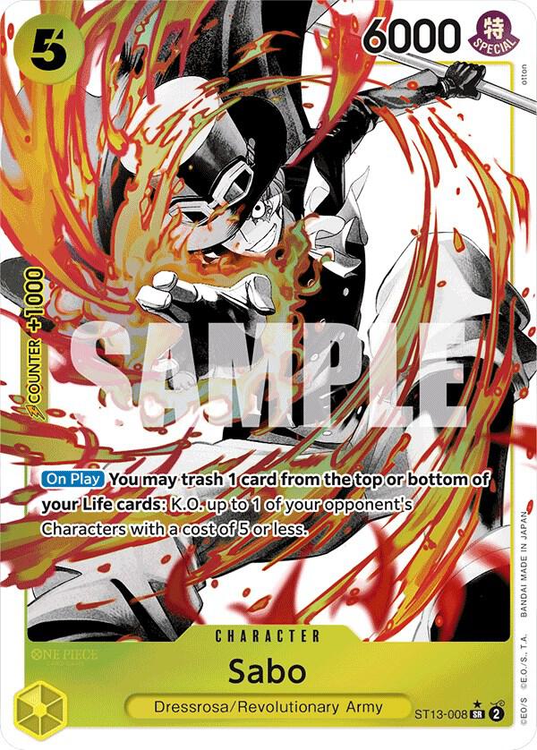ALTERNATE ART PARALLEL Sabo - ST13-008 - Starter Deck 13: Three Brothers