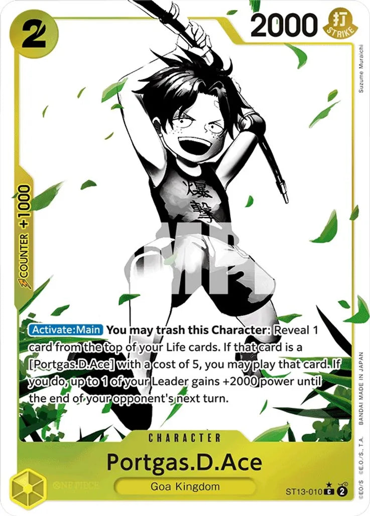 ALTERNATE ART PARALLEL Portgas.D.Ace (010) - ST13-010 - Starter Deck 13: Three Brothers