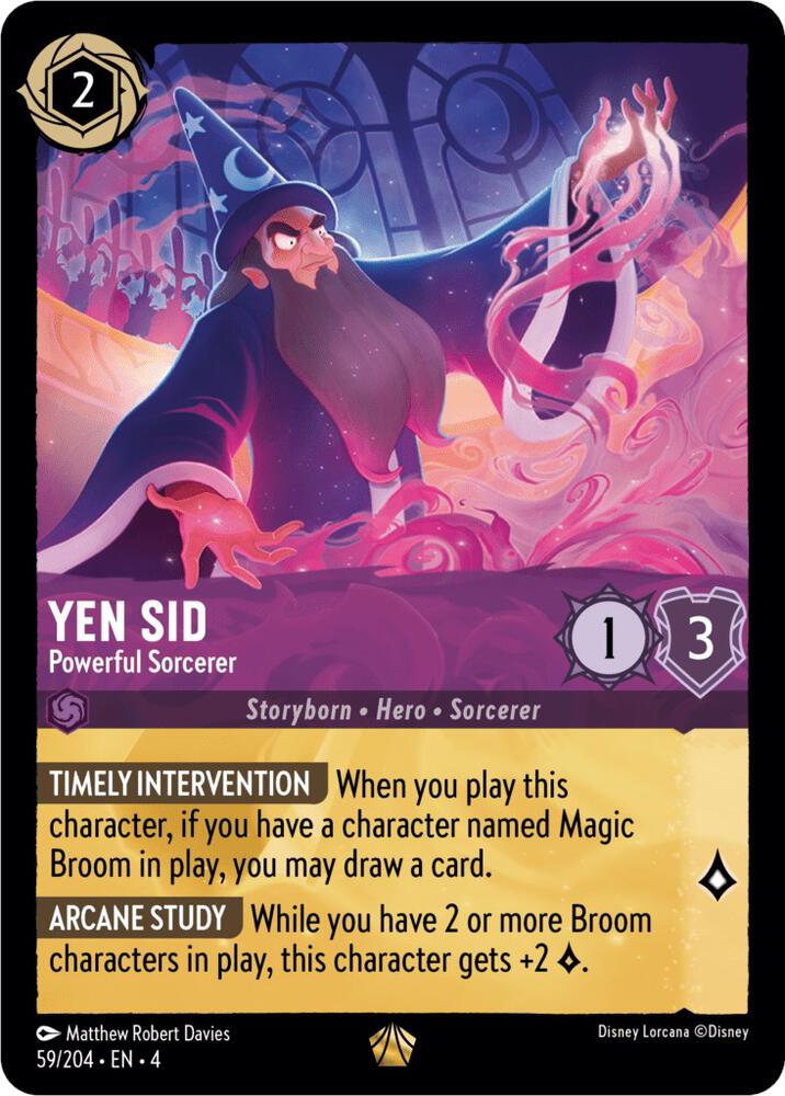 Yen Sid - Powerful Sorcerer - 59/204 - Legendary Lorcana Ursula's Return