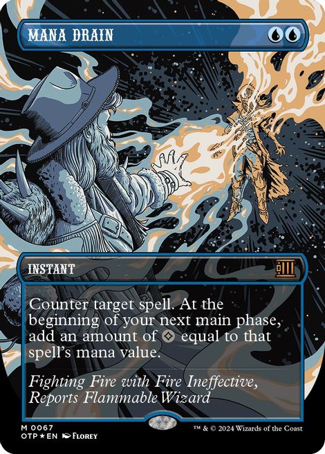 Textured Foil Mana Drain - 0067 - Mythic Outlaws Of Thunder Junction Breaking News