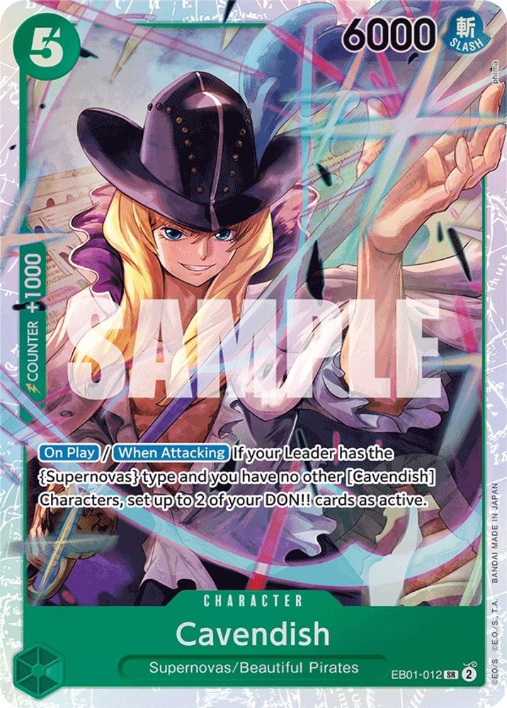 Cavendish (EB01-012) Super Rare - One Piece Extra Booster: Memorial Collection