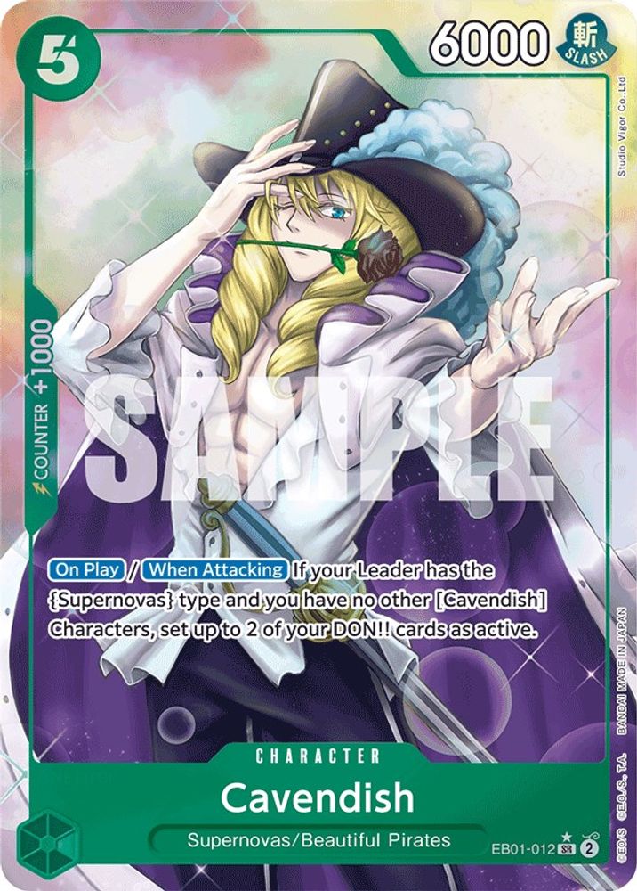 Cavendish (Alternate Art) (EB01-012) SR★ - One Piece Extra Booster: Memorial Collection