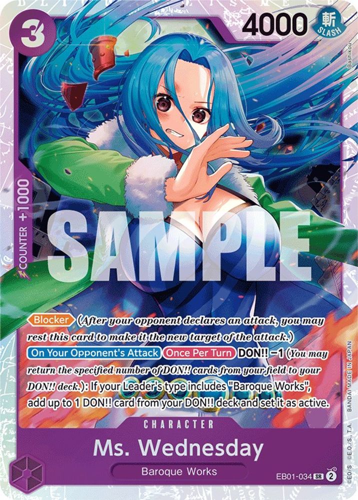 Ms. Wednesday (EB01-034) Super Rare - One Piece Extra Booster: Memorial Collection