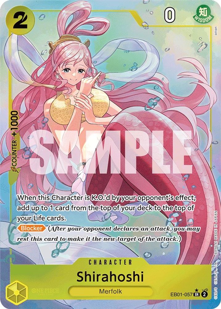 Shirahoshi (Alternate Art) (EB01-057) SR★ - One Piece Extra Booster: Memorial Collection