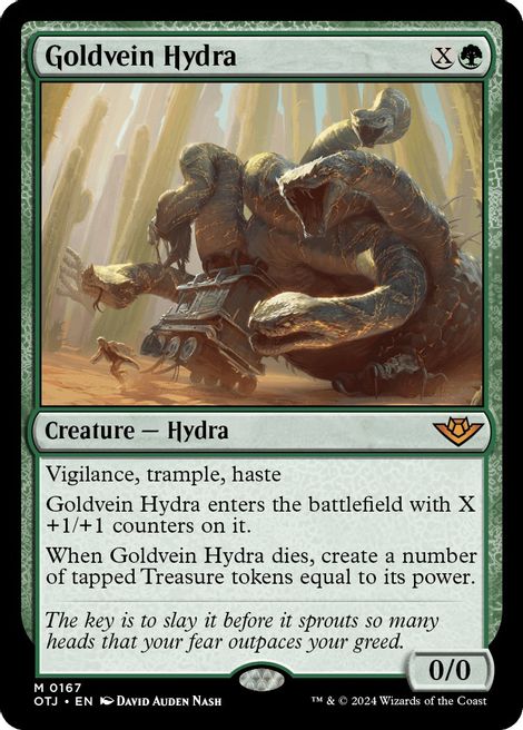 FOIL Goldvein Hydra - #0167 - Mythic Outlaws of Thunder Junction