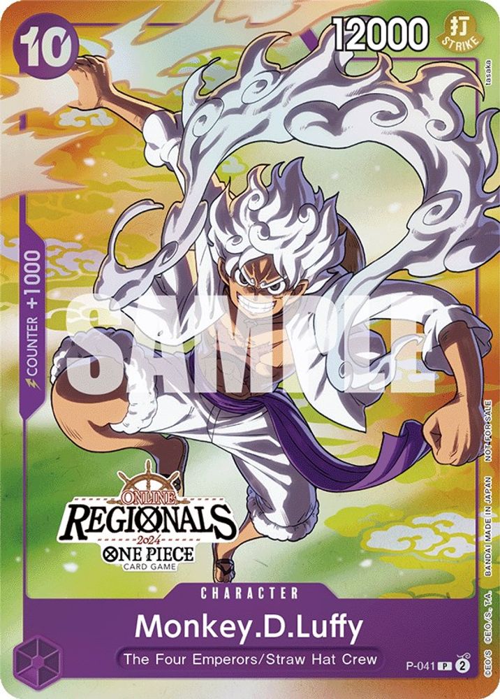 Monkey.D.Luffy - P-041 - One Piece Online Regional 2024 Vol. 2 Participant Promo