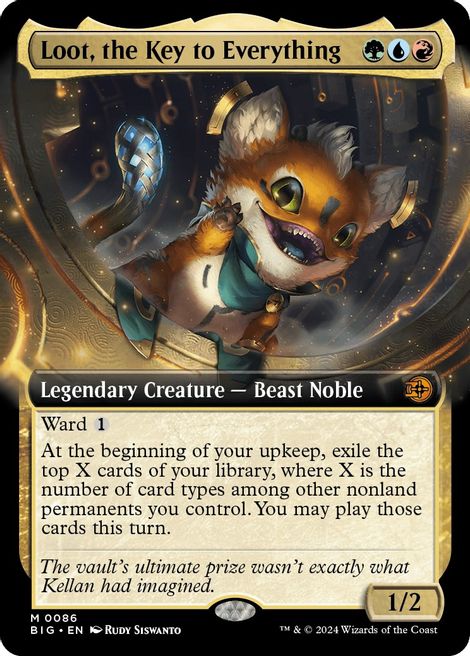 Foil Extended Loot The Key To Everything - No 0086 - Mythic Outlaws Of Thunder Junction The Big Score