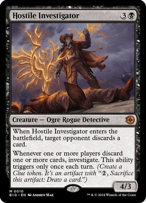 Foil Hostile Investigator - No 0010 - Mythic Outlaws Of Thunder Junction The Big Score