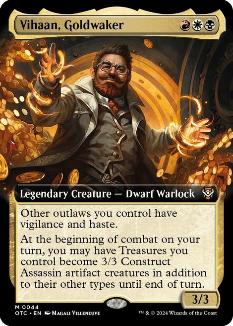 Foil Extended Vihaan Goldwaker - No 0044 - Mythic Outlaws Of Thunder Junction Commander