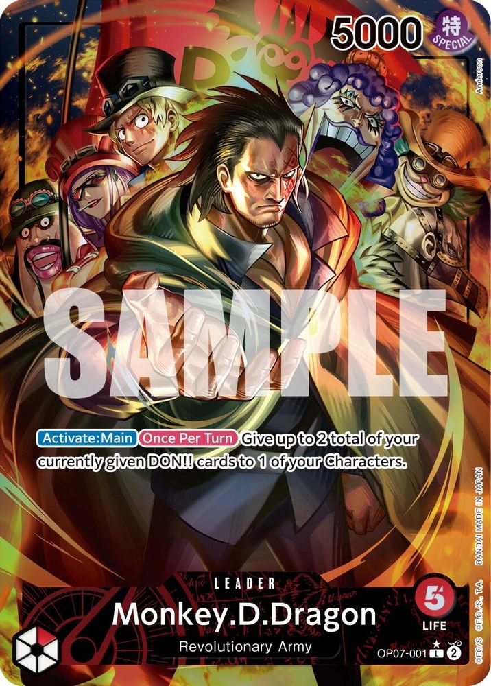[ALTERNATE ART] Monkey.D.Dragon (001) (OP07-001) L - One Piece 500 Years in the Future