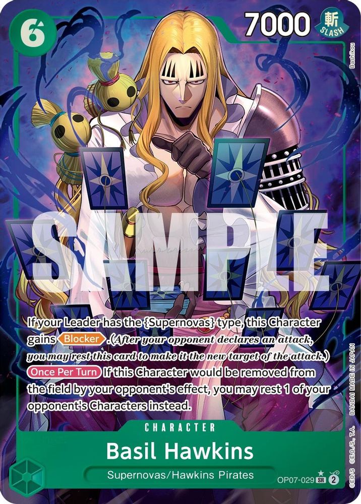 [ALTERNATE ART] Basil Hawkins  (OP07-029) SR - One Piece 500 Years in the Future