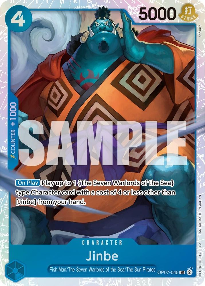 Jinbe (045) (OP07-045) Super Rare - One Piece 500 Years in the Future