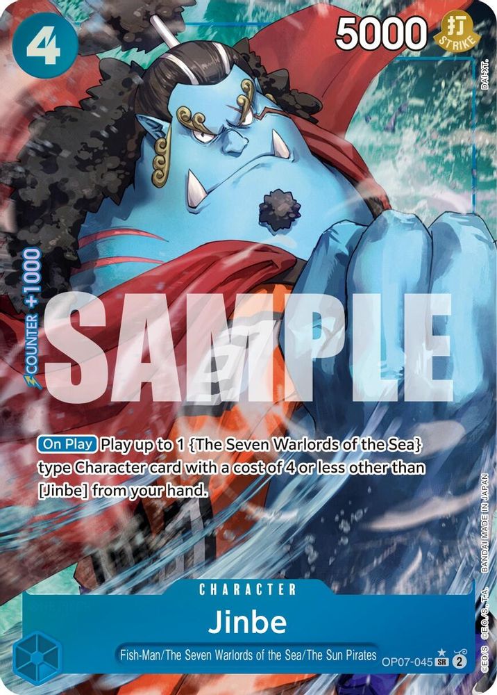 [ALTERNATE ART] Jinbe (045)  (OP07-045) SR - One Piece 500 Years in the Future