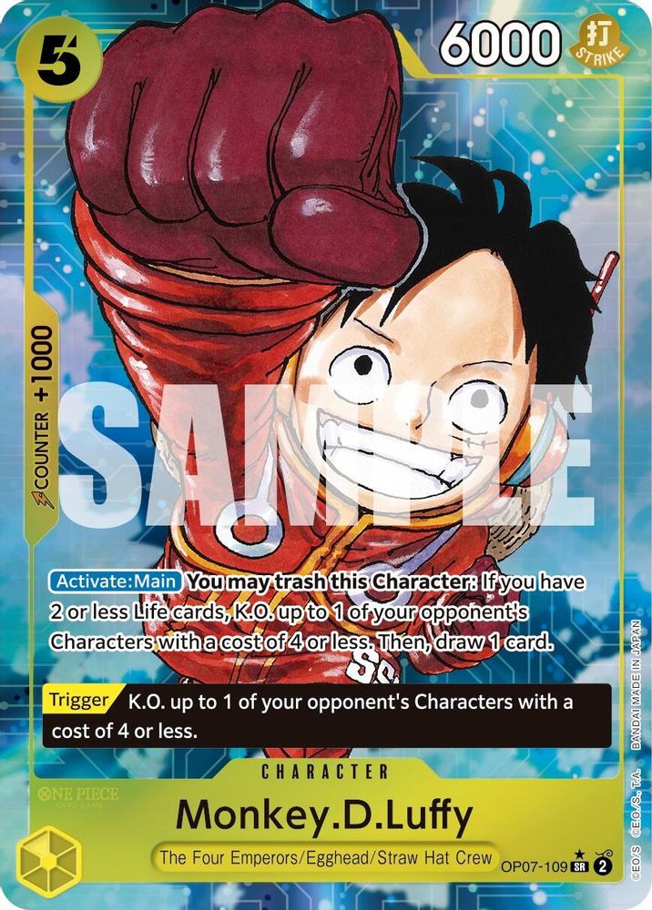 [ALTERNATE ART] Monkey.D.Luffy (109)  (OP07-109) SR - One Piece 500 Years in the Future
