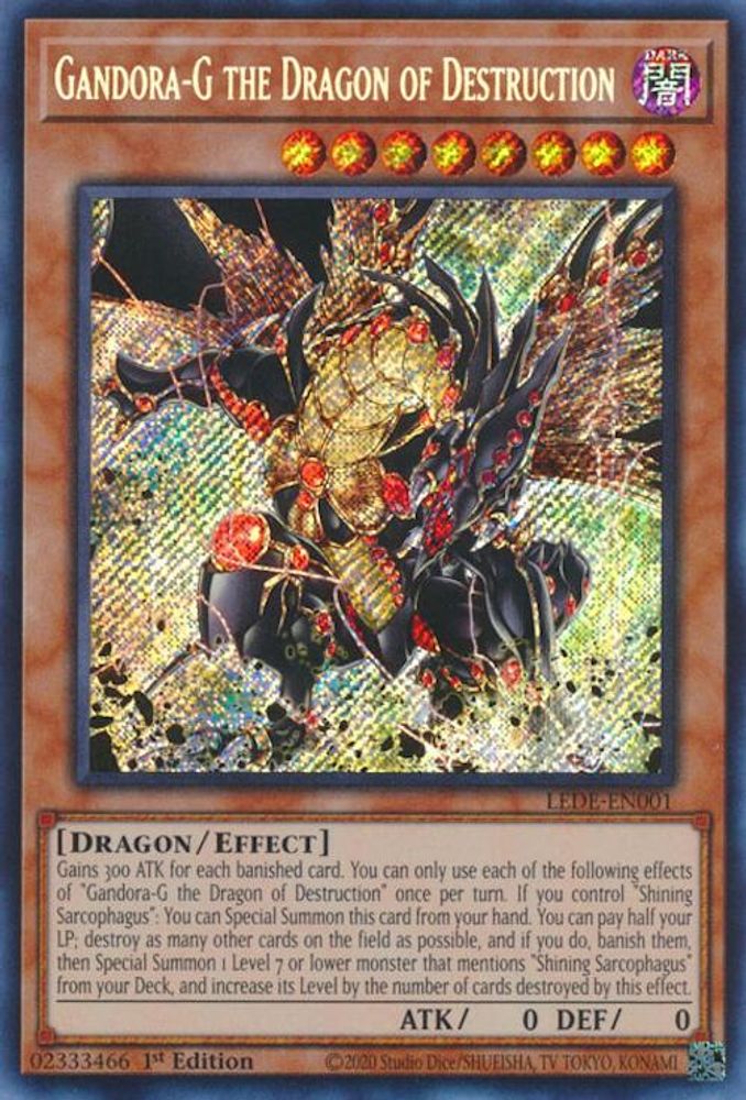 Gandora-G the Dragon of Destruction - (LEDE-EN001) Secret Rare - 1st Edition