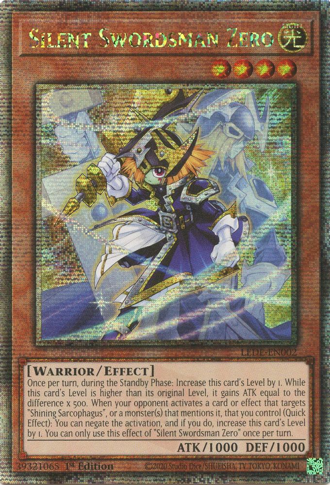 [QUARTER CENTURY RARE] Silent Swordsman Zero (Quarter Century Secret Rare) - (LEDE-EN002) - 1st Edition