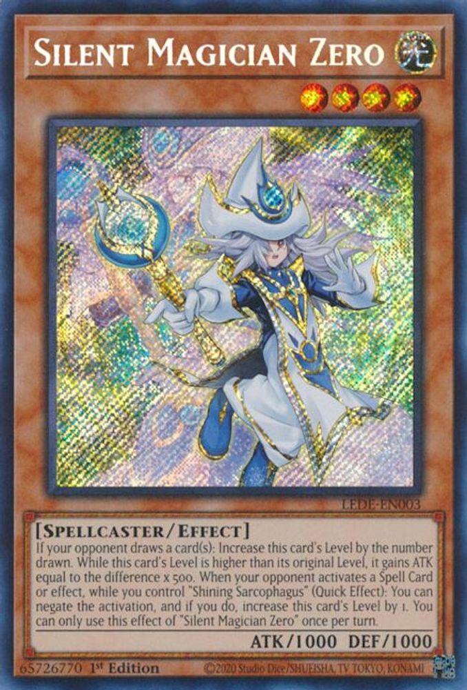 Silent Magician Zero - (LEDE-EN003) Secret Rare - 1st Edition