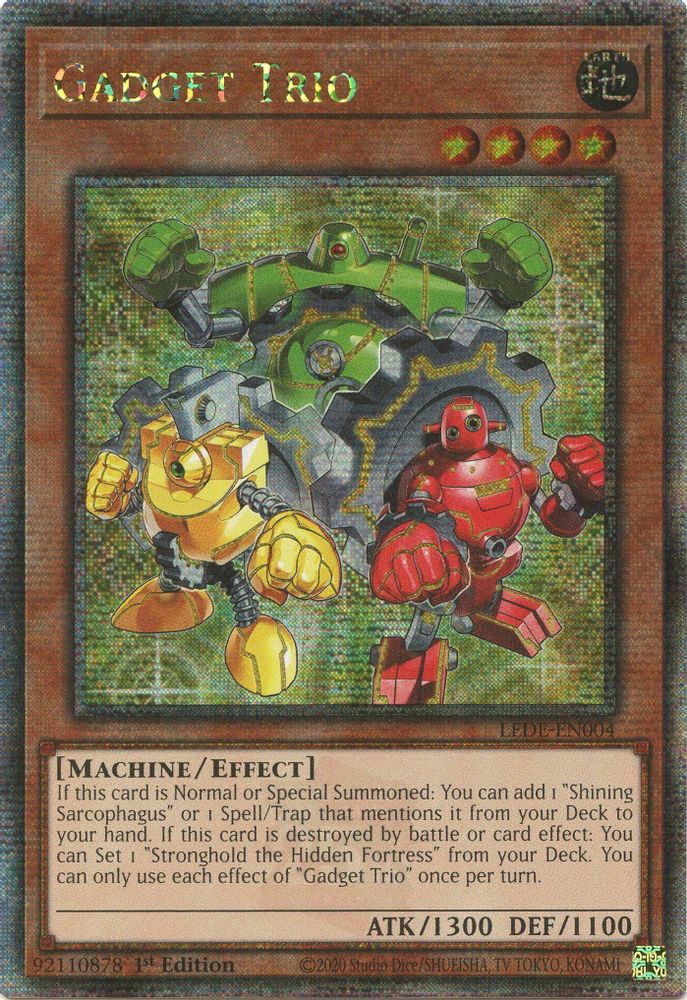 [QUARTER CENTURY RARE] Gadget Trio (Quarter Century Secret Rare) - (LEDE-EN004) - 1st Edition