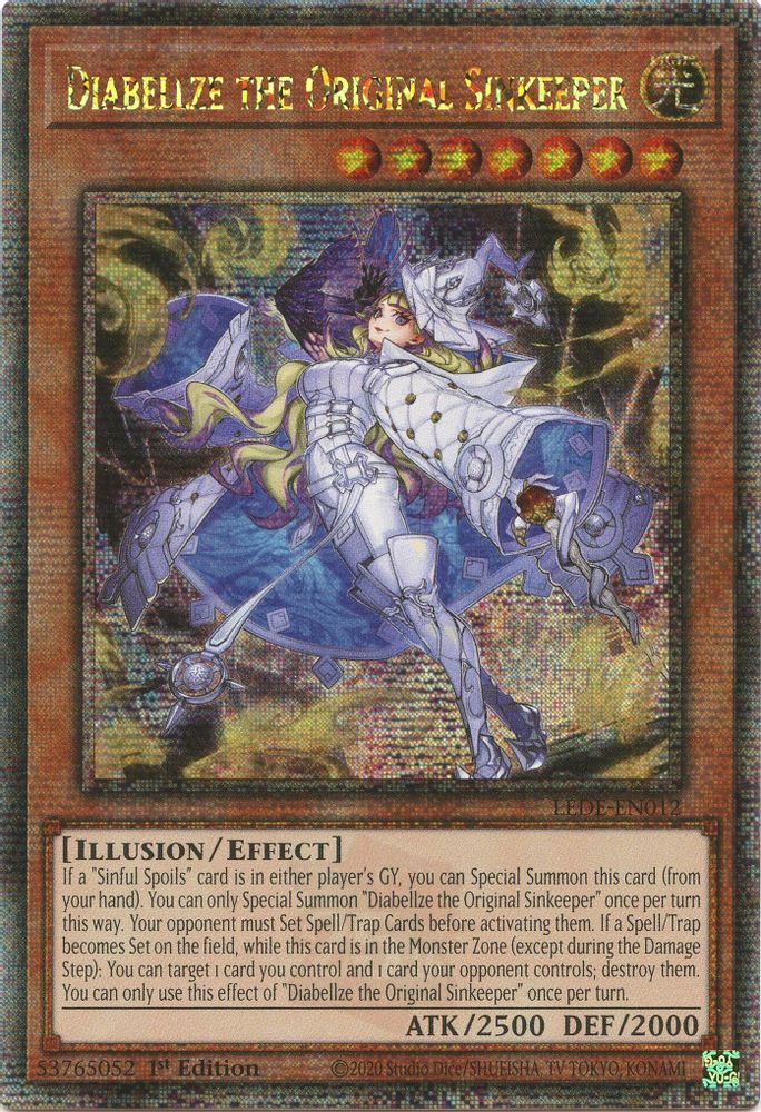 [QUARTER CENTURY RARE] Diabellze the Original Sinkeeper (Quarter Century Secret Rare) - (LEDE-EN012) - 1st Edition