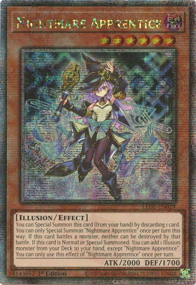 [QUARTER CENTURY RARE] Nightmare Apprentice (Quarter Century Secret Rare) - (LEDE-EN029) - 1st Edition