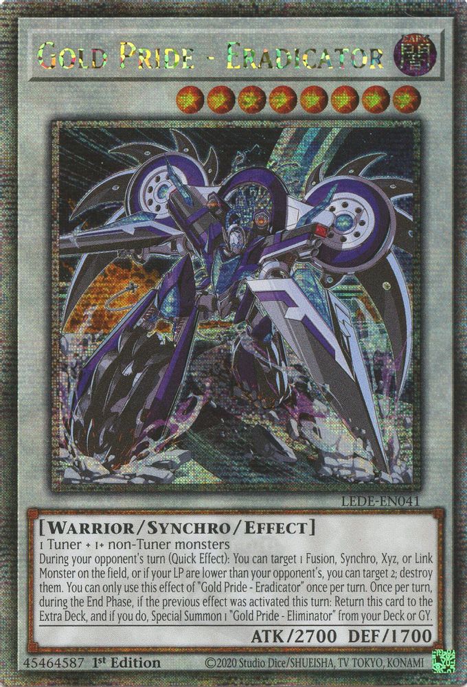 [QUARTER CENTURY RARE] Gold Pride - Eradicator (Quarter Century Secret Rare) - (LEDE-EN041) - 1st Edition