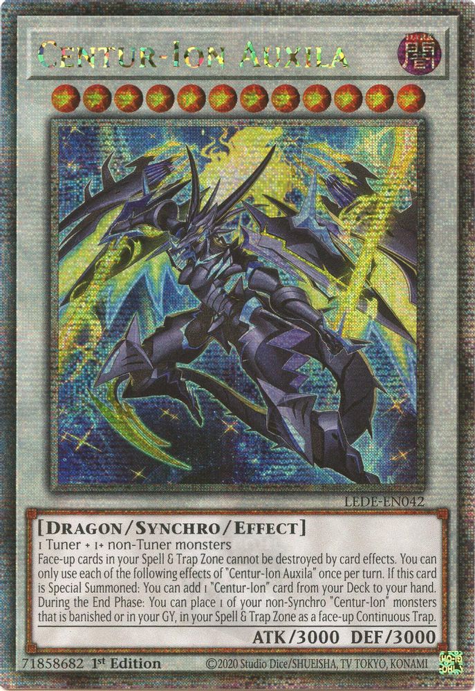 [QUARTER CENTURY RARE] Centur-Ion Auxila (Quarter Century Secret Rare) - (LEDE-EN042) - 1st Edition