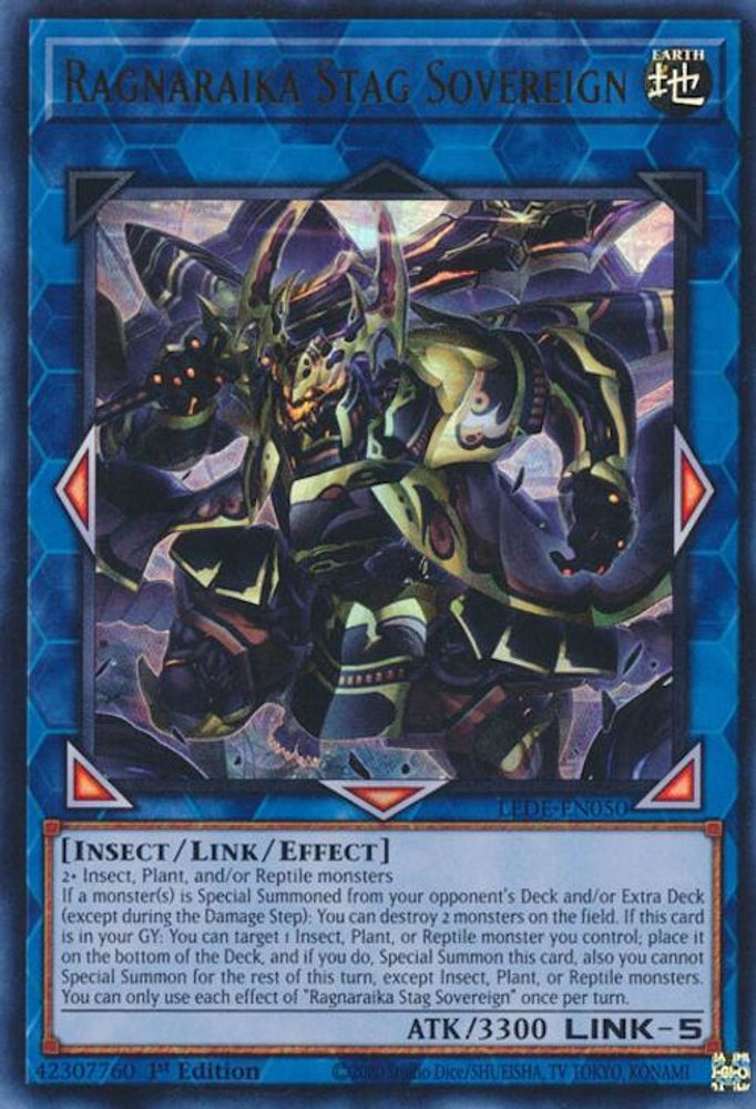 Ragnaraika Stag Sovereign - (LEDE-EN050) Ultra Rare - 1st Edition