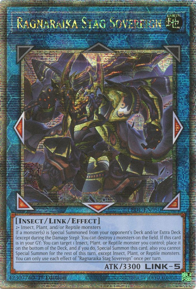 [QUARTER CENTURY RARE] Ragnaraika Stag Sovereign (Quarter Century Secret Rare) - (LEDE-EN050) - 1st Edition