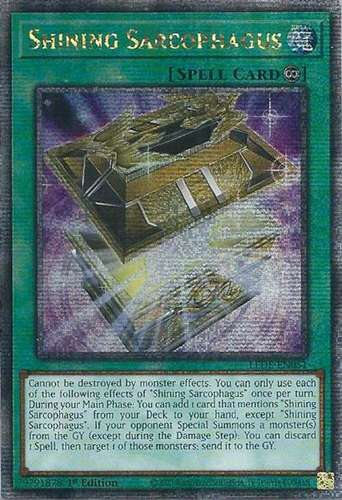 [QUARTER CENTURY RARE] Shining Sarcophagus (Quarter Century Secret Rare) - (LEDE-EN051) - 1st Edition