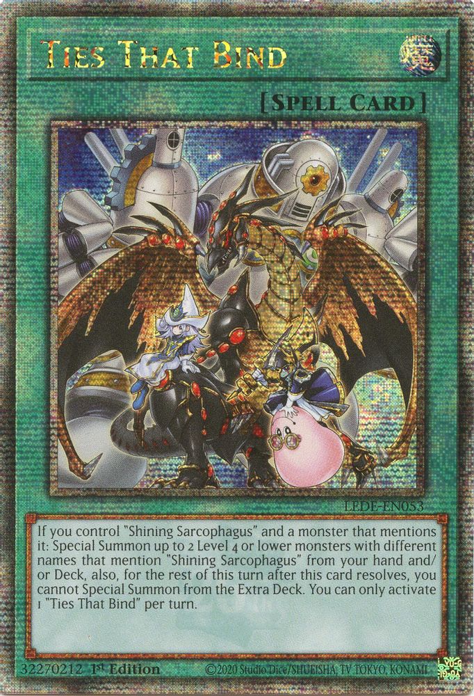 [QUARTER CENTURY RARE] Ties That Bind (Quarter Century Secret Rare) - (LEDE-EN053) - 1st Edition