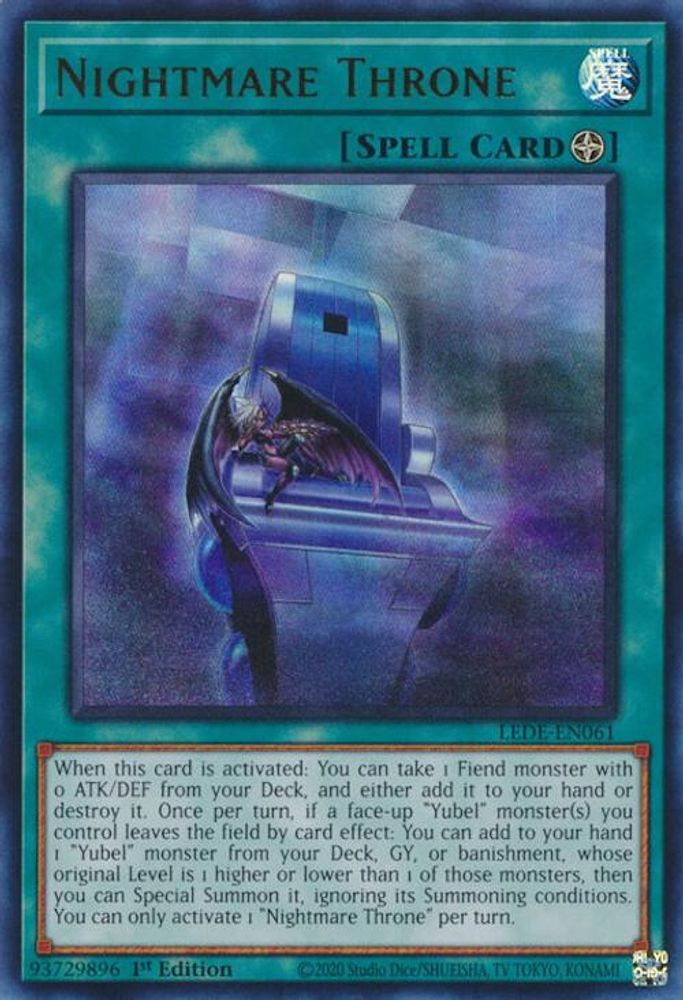 Nightmare Throne - (LEDE-EN061) Ultra Rare - 1st Edition