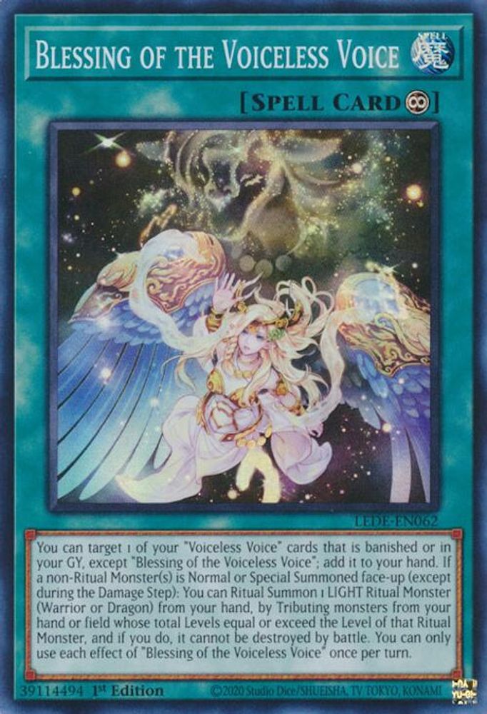 Blessing of the Voiceless Voice - (LEDE-EN062) Super Rare - 1st Edition