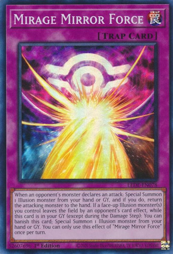 Mirage Mirror Force - (LEDE-EN078) Super Rare - 1st Edition