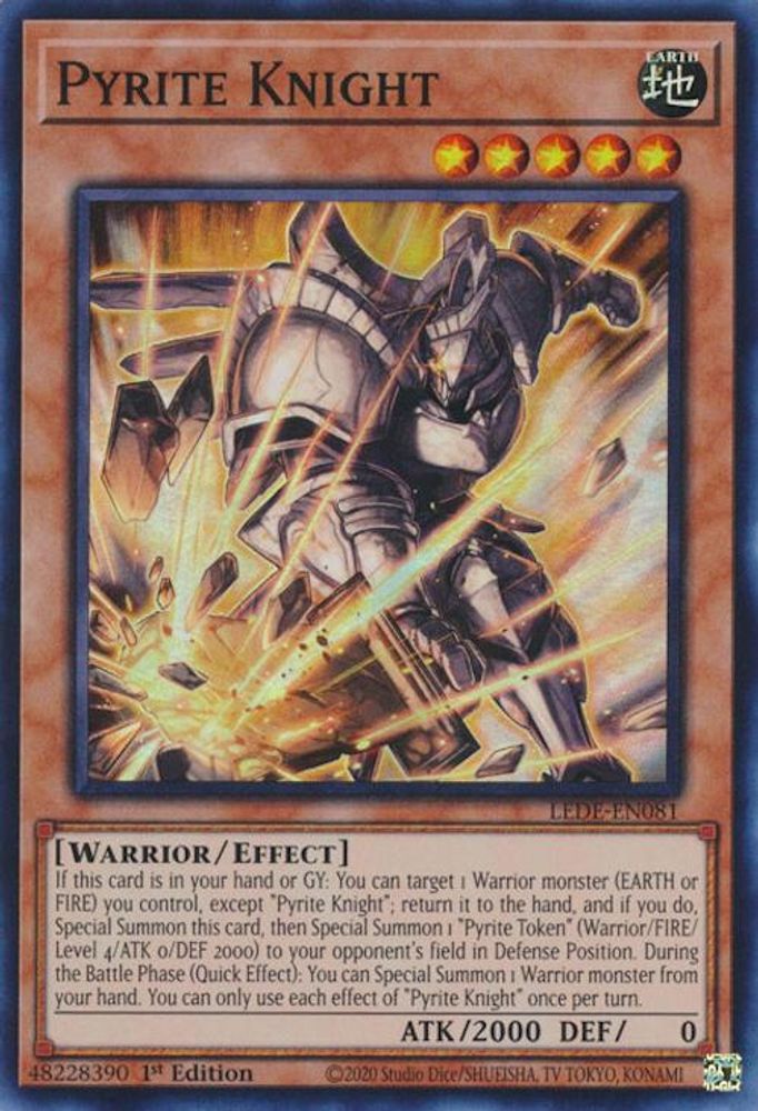 Pyrite Knight - (LEDE-EN081) Super Rare - 1st Edition