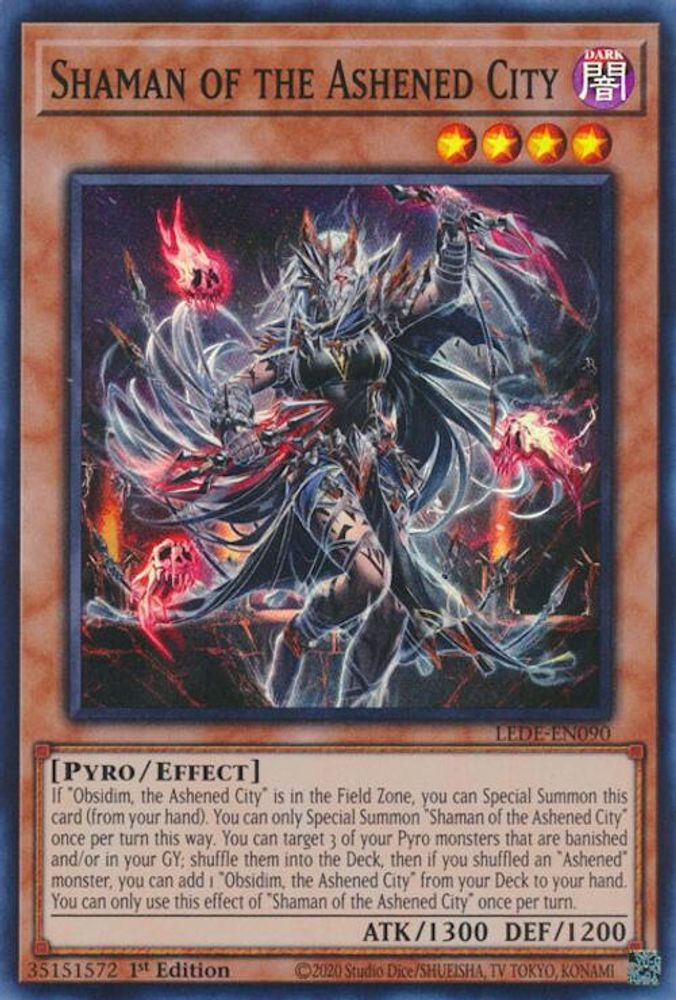 Shaman of the Ashened City - (LEDE-EN090) Super Rare - 1st Edition