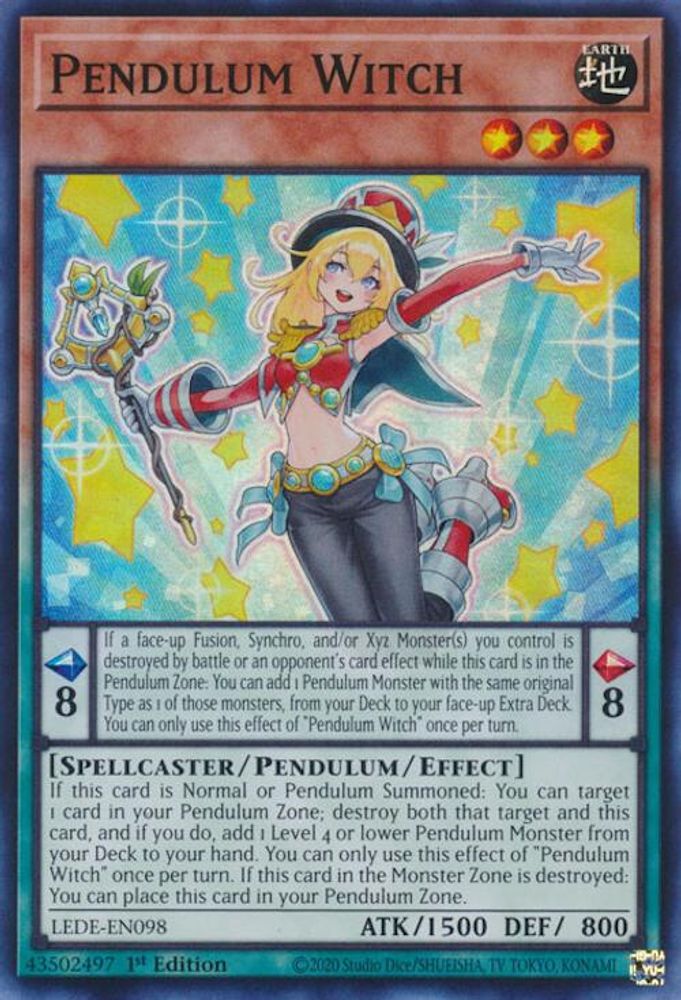 Pendulum Witch - (LEDE-EN098) Super Rare - 1st Edition