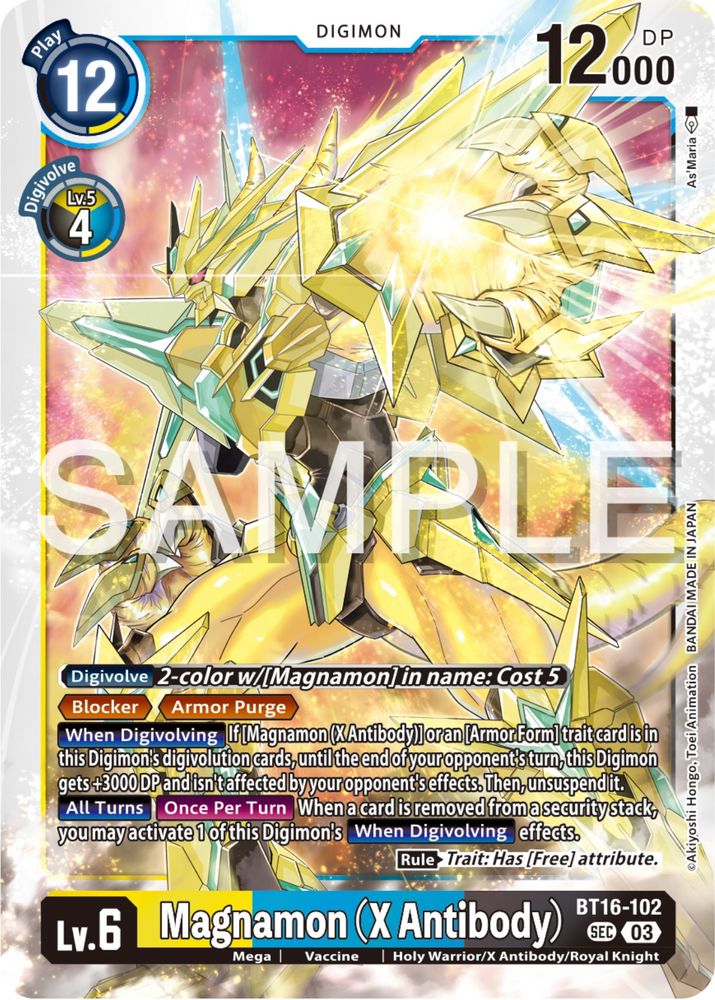 Magnamon (X Antibody) (BT16-102) Secret Rare - Digimon Beginning Observer