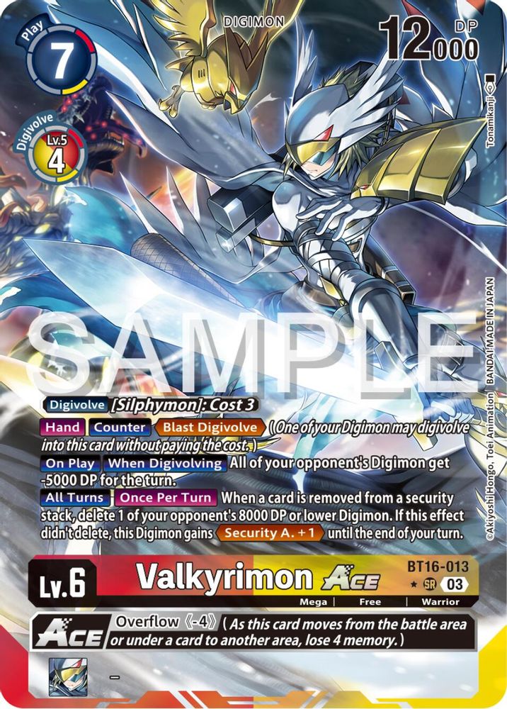 Valkyrimon ACE (Alternate Art) (BT16-013) SR★ - Digimon Beginning Observer