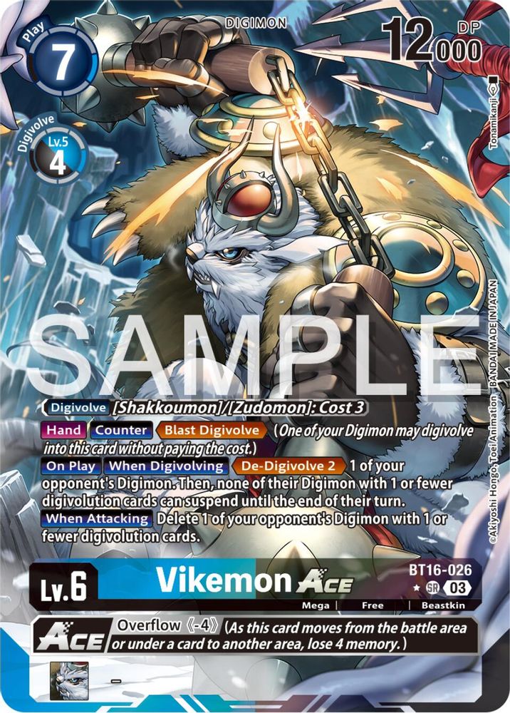 Vikemon ACE (Alternate Art) (BT16-026) SR★ - Digimon Beginning Observer