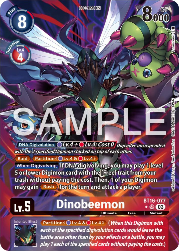 Dinobeemon (Alternate Art) (BT16-077) SR★ - Digimon Beginning Observer