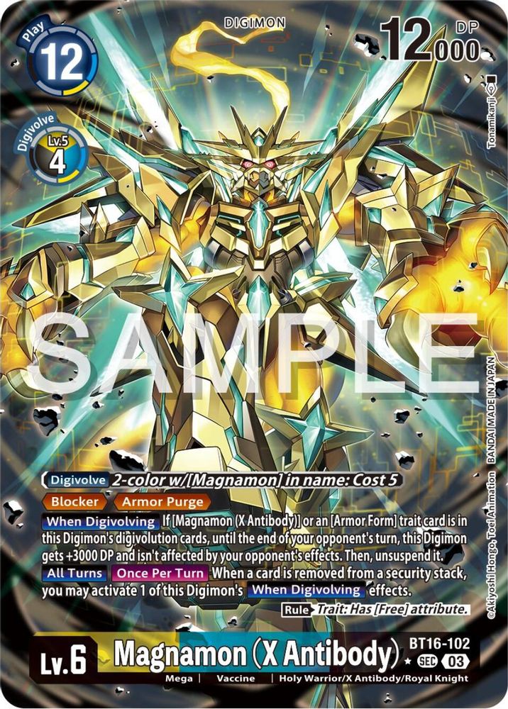 Magnamon (X Antibody) (Alternate Art) (BT16-102) SEC★ - Digimon Beginning Observer
