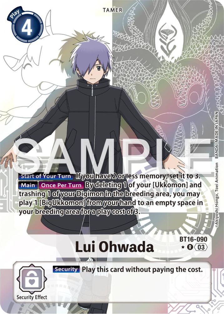 Lui Ohwada (Alternate Art) (BT16-090) R★ - Digimon Beginning Observer