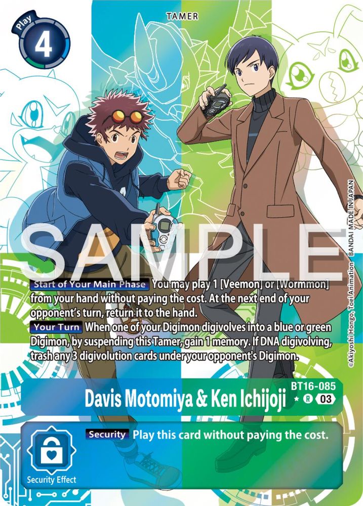 Davis Motomiya & Ken Ichijoji (Alternate Art) (BT16-085) R★ - Digimon Beginning Observer