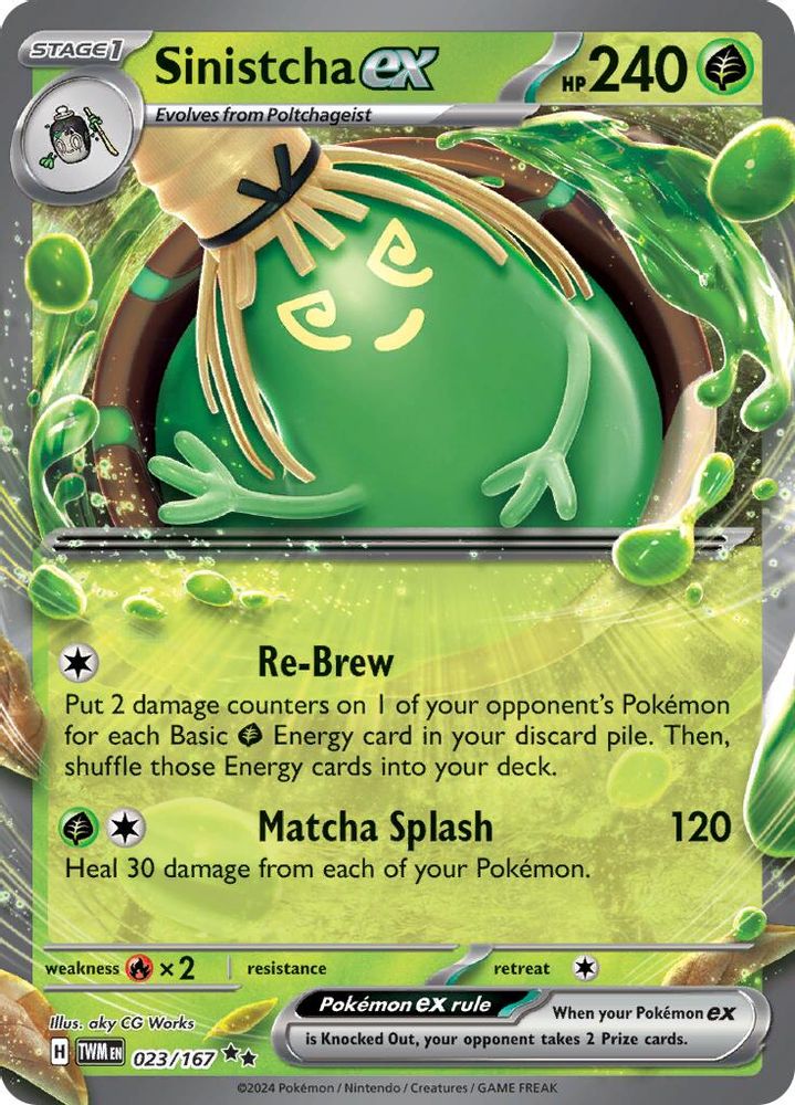 Sinistcha ex - [  023/167 ] - Double Rare - Pokemon SV06 Twilight Masquerade